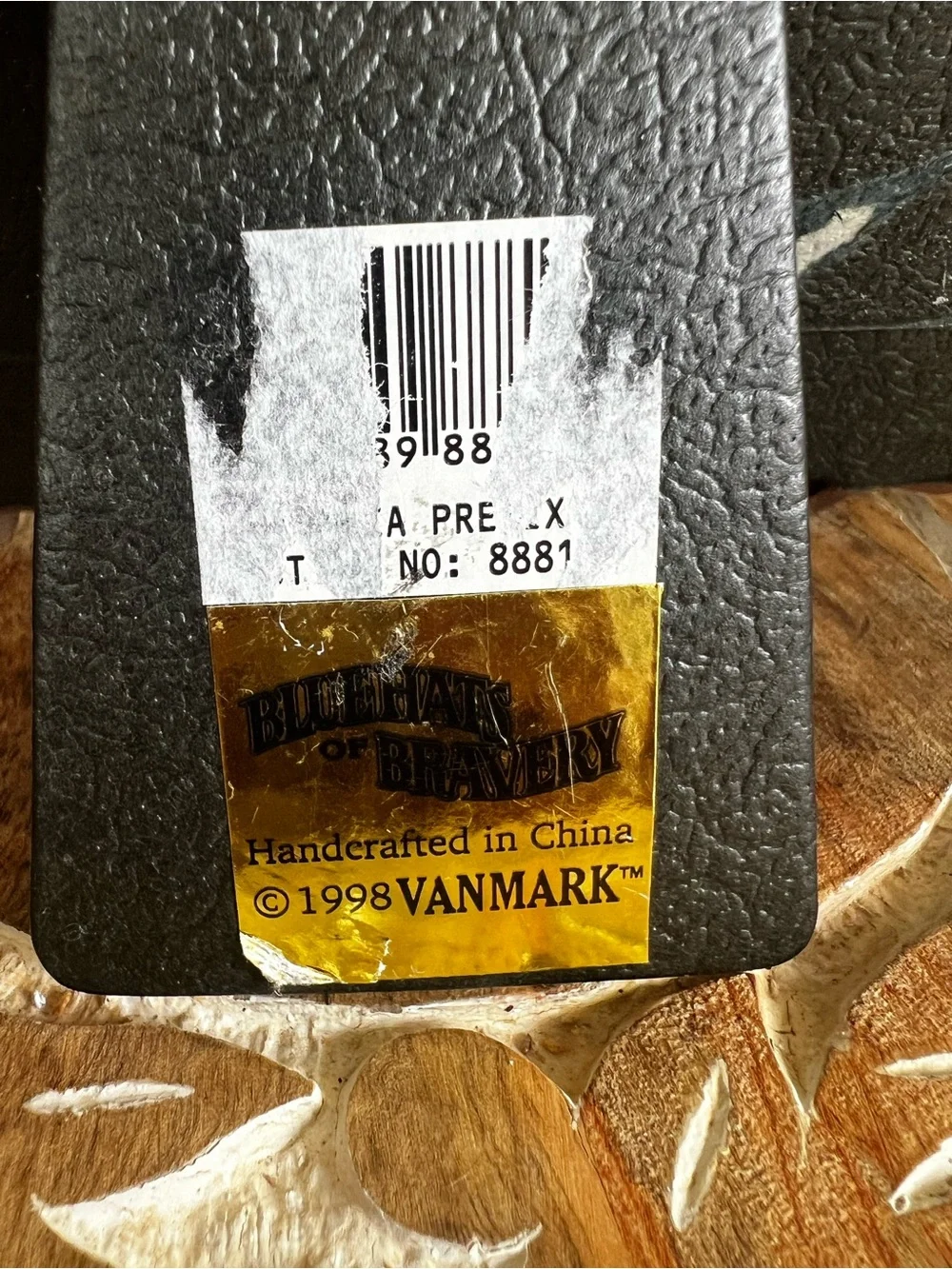 Vtg Vanmark Police-Themed Photo Frame in Blue and Silver